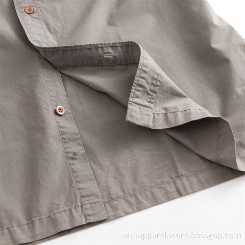Khaki kortärmad herr Regular Tooling Pocket Shirt